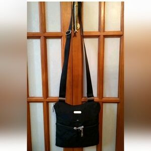 Baggallini Black Nylon Crossbody Shoulder Bag, Travel, Water Resistant